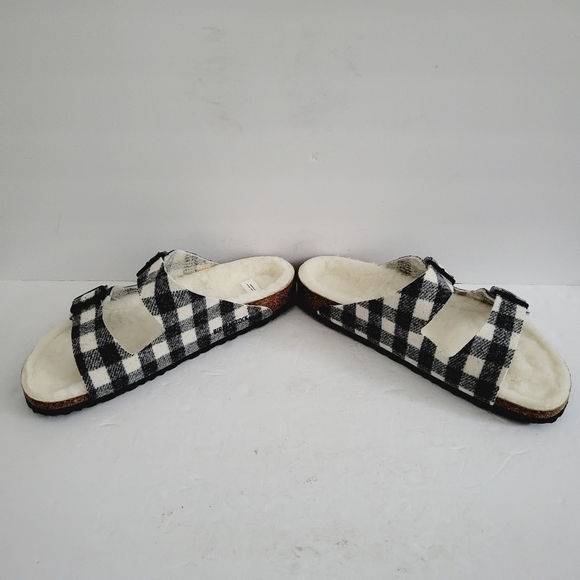 New Birkenstock Men\'s Arizona Rivet Shearling Sandal Plaid Wool ,Size 11 - 11,5 main image 7